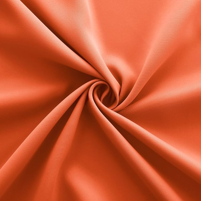 KOUFALL Orange Curtains for Boys Bedroom 2 Panels Blackout Room Darkening Autumn Dinosaur Themed Pumpkin Curtains for Kids Room Decor Nursery Dorm Living Space,63 Inch Length,Tangerine