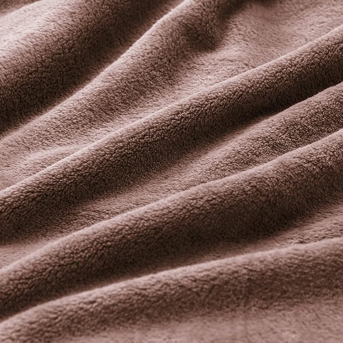 BEDELITE Fleece Blanket Soft Plush Queen Size Bed Blanket Brown 90"x90" | Ultra Soft Fleece, Plush Microfiber, Lightweight Warmth, All Season Comfort, Fade Resistant, Machine Washable,Perfect for Bed