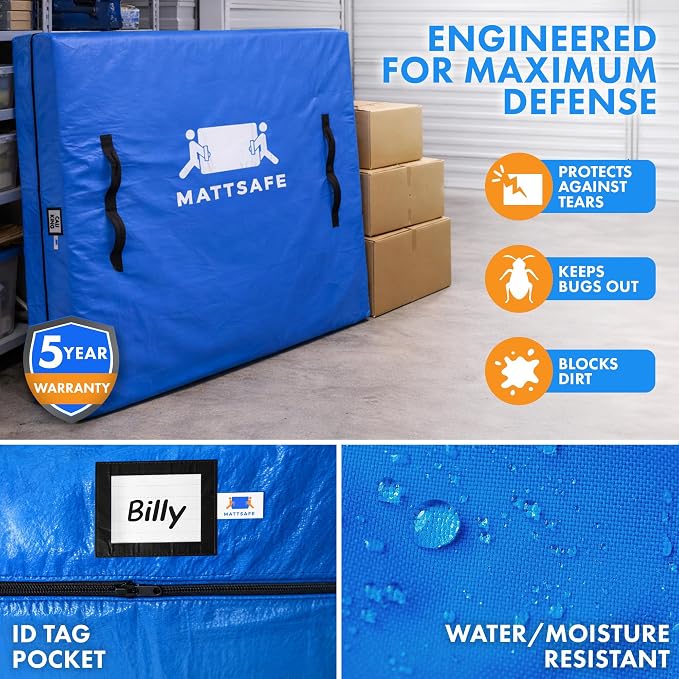 Nordic Elk California Cali King Mattress Bags for Moving Storage, Bed Cover | 8 Heavy-Duty Reinforced Handles, Extra Strong Zipper, Reusable Cal Bed Protector, Built to Last