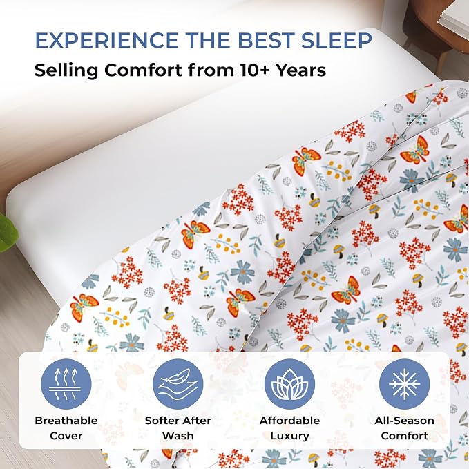 120"x98" 1 Pc Oversized King Duvet Cover Only 100% Egyptian Cotton - 600 TC Comforter Cover, Zipper Closure & Corner Ties - Fits Large King Inserts (Oversized King, Rain Forest)