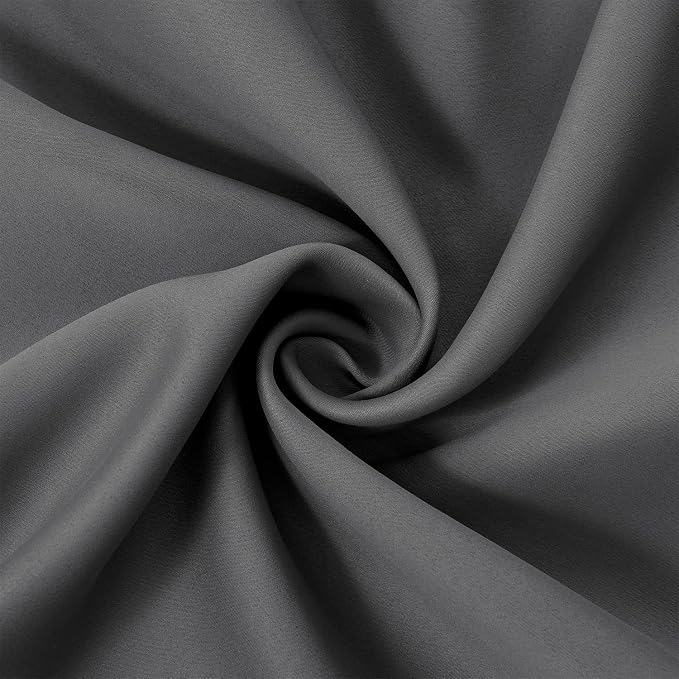 Grey Blackout Curtains/52 x 72 Inch/Set of 2 Panels Thermal Insulated Room Darkening Curtains for Bedroom