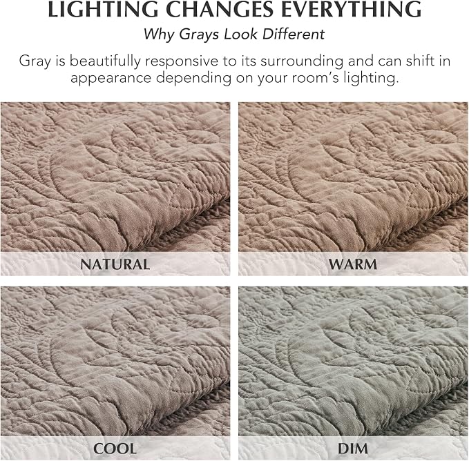 EVERGRACEHOME 100% Cotton Paisley Quilt Set, Queen Size, Dusty Brick | Prewashed for Softness, Year-Round Breathability, Gift-Ready Box, Matelasse-style Quilted Coverlet, 3 Piece Set with 2 Shams