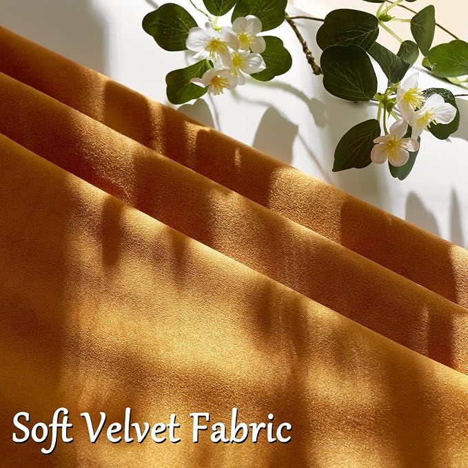 GIGIZAZA Orange Velvet Pillow Covers 18x18 Decorative Pillows Pack of 2 | Throw Pillows for Couch Sofa,280gsm Soft Textured Fabric,Modern Square Pillowcases,Luxury Cushion Covers