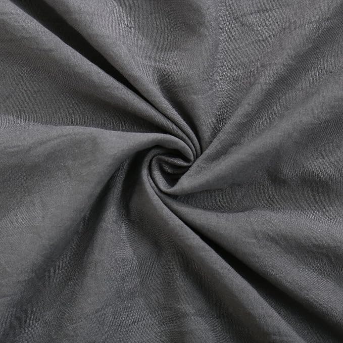 Merryword Dark Gray Body Pillow Cover 20x54inches Reversible Long Pillowcase Ruffled Body Pillowcases Cute Pillowcase Pillow Sham (1 Body, Dark Gray)