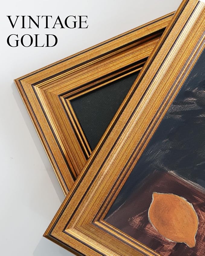 VIYYIEA Vintage Gold Framed Wall Art for Living Room, Maple Leaf Canvas Prints Home Decor, Oil Painting Picture, Bedroom Wall Decor Gifts for Friends or Family -【Maple Leaf Specimen】-(16L x 12W)