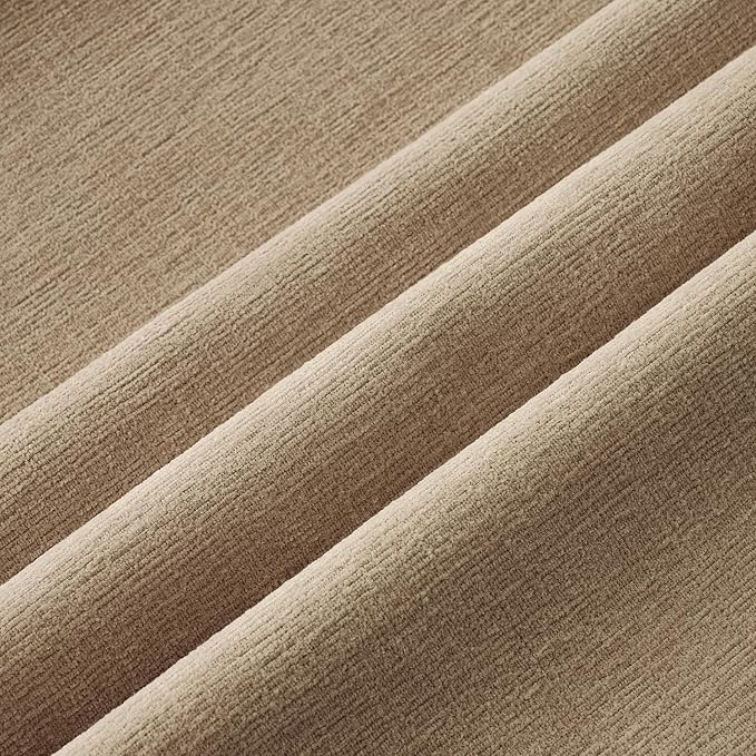 MIULEE Light Brown Chenille Couch Throw Pillow Covers, 18x18 | Set of 2, Modern Farmhouse Rustic Style, Decorative Pillowcases for Sofa Living Room Bed, Home Decor