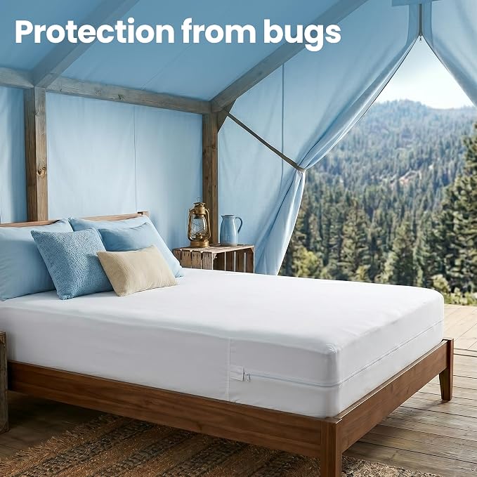 Bulk 10-Pack Hotel King Size Mattress Encasement 100% Waterproof | Commercial Zippered Mattress Protector, 6-Sided, 13" Deep, Designed for Resorts and Motels, Bed Bug & Dust Mite Resistant