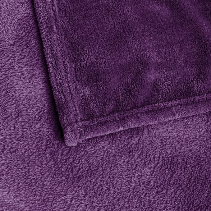 BEDELITE Fleece Blanket Soft Plush King Size Bed Blanket Purple 108"x90" | Ultra Soft Fleece, Plush Microfiber, Lightweight Warmth, All Season Comfort, Fade Resistant, Machine Washable