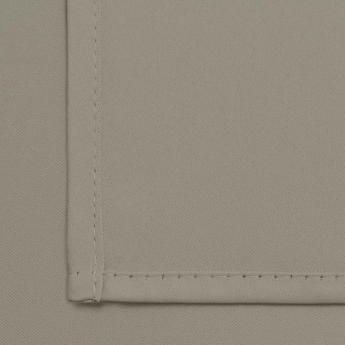 Yakamok Room Darkening Curtains 52x72 inch Length Taupe-Living Room | 2 panels,grommet blackout window treatment,thermal insulated,light blocking drapes,privacy protection,bedroom dining room