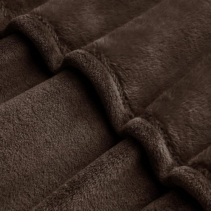 BEDELITE Fleece Blanket Soft Plush Oversized Bed Blanket Brown 120"x120" | Ultra Soft Plush Fleece, Lightweight Warmth, All Season Comfort, Fade Resistant, Machine Washable, Perfect for Sharing