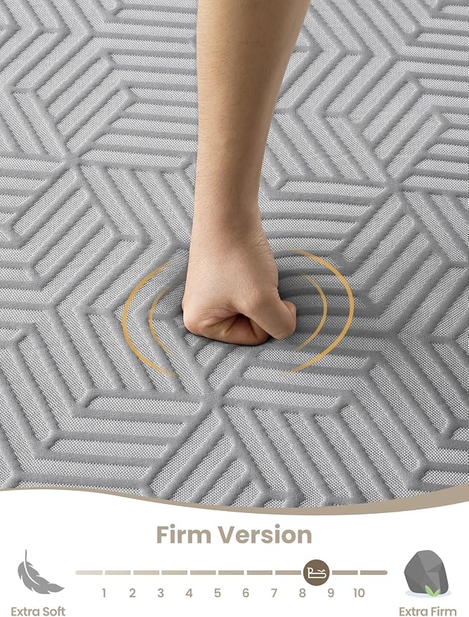 BedStory Firm Mattress Topper Queen - 3 Inch Hard Mattress Topper for Back Pain Relief - High Density Memory Foam, CertiPUR-US Certified