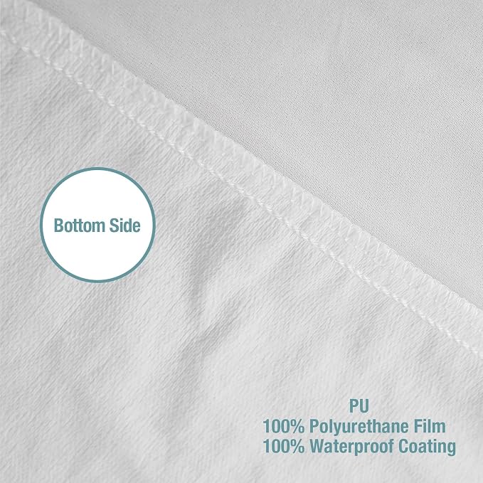 Bedecor California King Mattress Protector,Waterproof Cotton Terry Cover, Breathable and Soft for Babies, Pregnant Women, and Incontinence, Fits 9-18 Inch Deep Pocket (72"x84") | TPU layer blocks urine & spills, Ultra-thin, keeps your mattress feel, Fo...