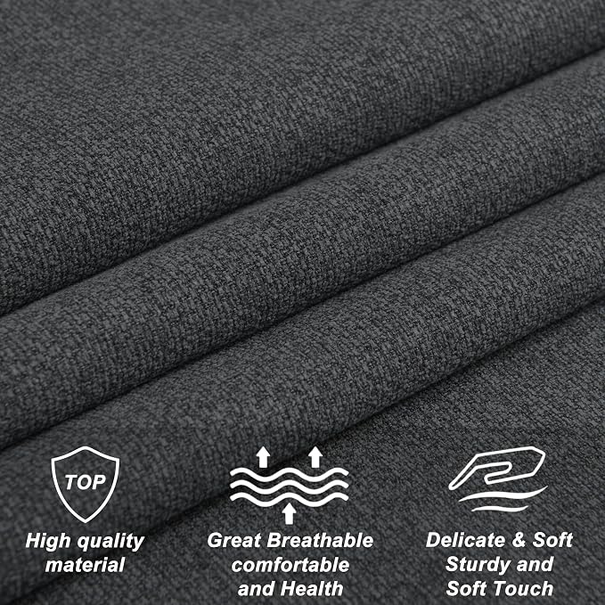 Furpopup Linen Upholstered Headboard Queen/Full Size Latest Model Wall Mount, Bed Frame Mount, Featuring High-Density Sponge Padding, Luxury Texture Easy Assembly Comfort and Style-Dark Gray