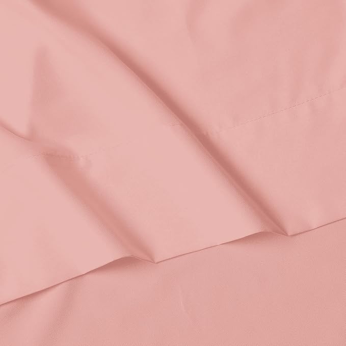 Elegant Comfort Luxury 1500 Premium Hotel Quality Microfiber 5-Piece Sheet Set - Wrinkle Resistant, All Around Elastic Fitted Sheet, Deep Pocket up to 16", Split King, Dusty Rose