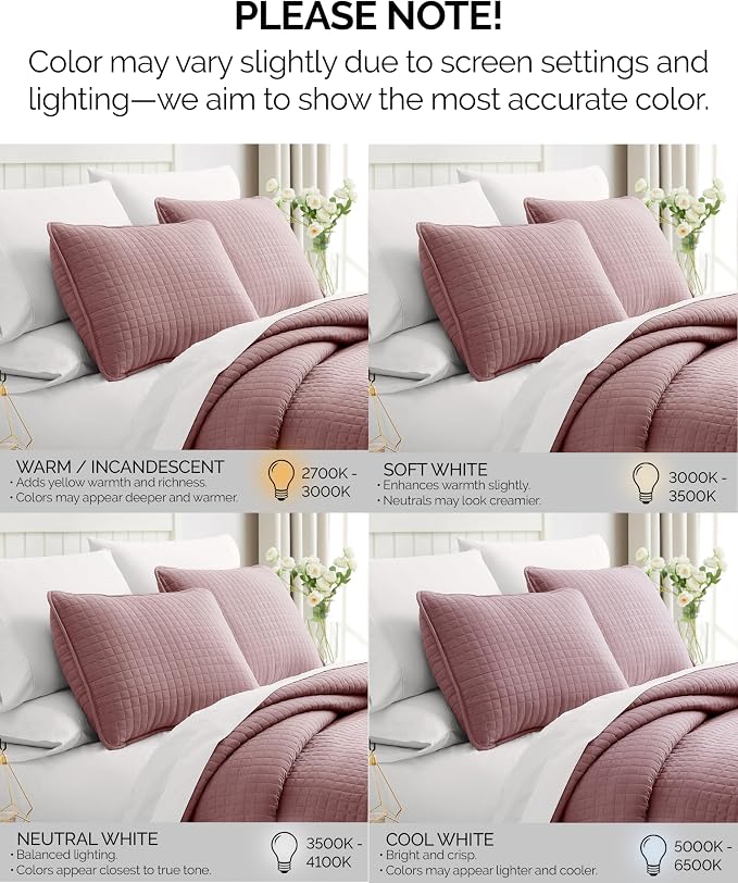 Southshore Fine Living, Inc. Oversized King Quilt Set, Lavender Quilt Bedspread King/California with 2 Matching Pillow Shams, Machine Washable Bedding, Soft & Cozy Coverlet, Lavender