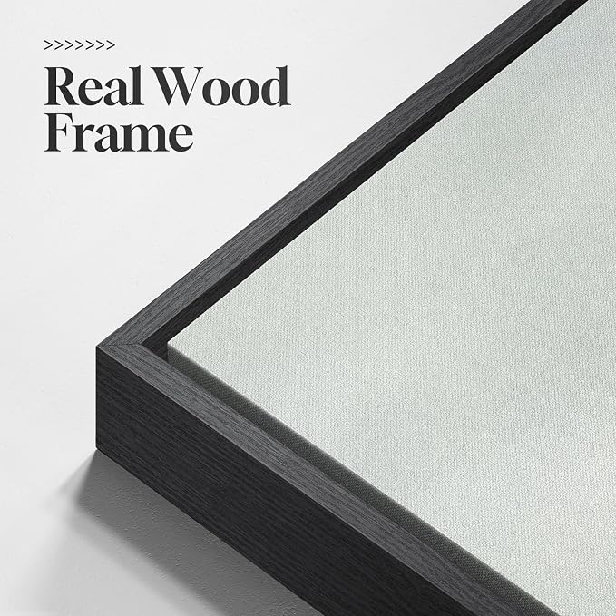 Large Framed Green Abstract Wall Art for Living Room, 3 Piece Set 24x36 In | Minimalist mountain landscape pictures, Canvas prints, Wood frame, Modern nature painting, Wall decor for bedroom dining room