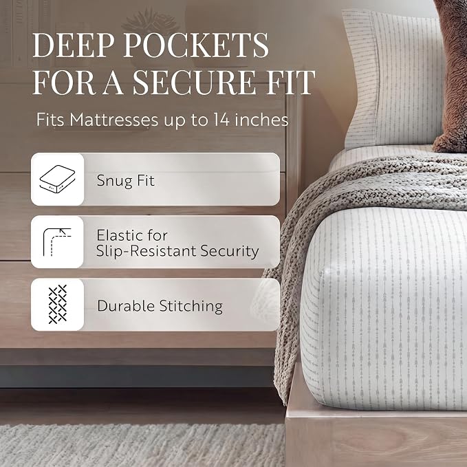 Linen Market 4 Piece California King Bedding Sheet Set (Light Gray) - Sleep Better Than Ever with These Ultra-Soft Cooling Bed Sheets for Your California King Size Bed - Deep Pocket Fits 16" Mattress