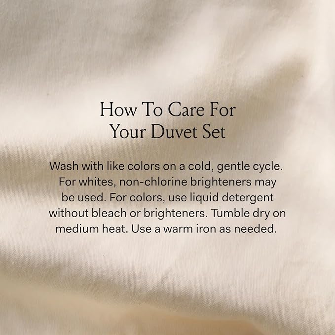 BOLL & BRANCH Signature Hemmed Duvet Set, Twin/Twin XL, Mineral | 1 Duvet Cover, 1 Sham - Luxury 100% Organic Cotton - Buttery Soft, Hidden Closures