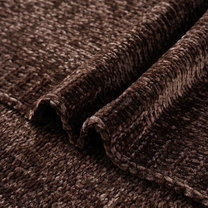 Dark Brown Throw Blanket for Couch, Soft Chenille Throw Blanket 51"x67" | Shiny Chenille Blanket, Cozy Brethable Knit Throw Blanket for Bed Sofa Home Decor