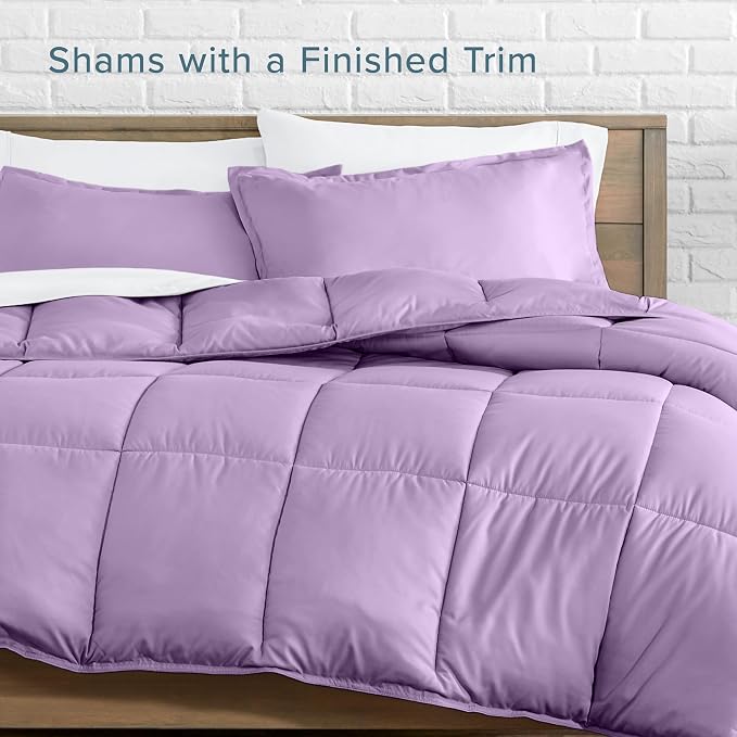Bare Home Comforter Set - Extra Long Size - Ultra-Soft - Goose Down Alternative - Premium 1800 Series - All Season Warmth (Twin/Twin XL, Lavender) | All-Season, Breathable, Hypoallergenic, Premium 1800, Warm, Cozy