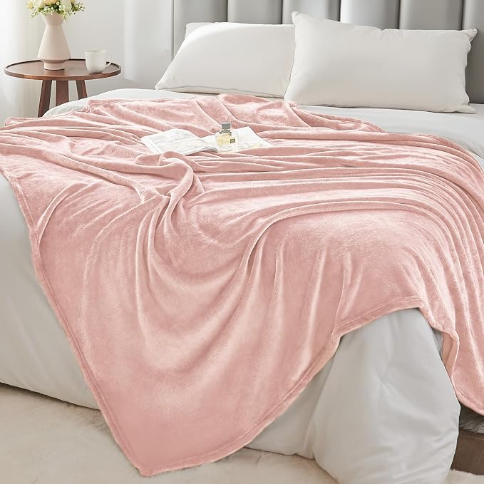 BEDELITE Fleece Blanket Soft Plush Throw for Couch Pink Morn 50"x60" | Ultra Soft Fleece, Plush Microfiber, Lightweight Warmth, All Season Comfort, Fade Resistant, Machine Washable, Couch Sofa Bed