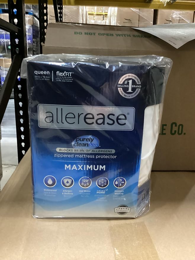 AllerEase Maximum Allergy Mattress Protector, Queen Size