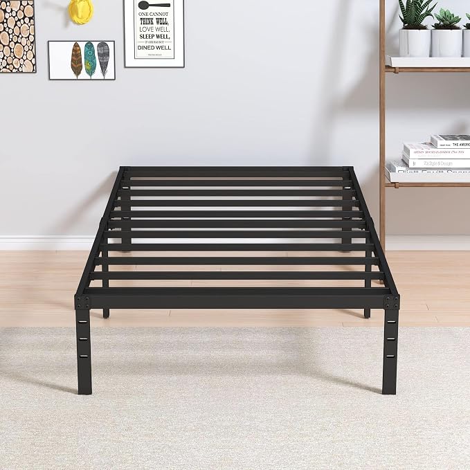 Maenizi XL Twin Bed Frame, 12 Inch Heavy Duty Metal Twin XL Bed Frame | No Box Spring Needed, Support Up to 2500 lbs, Easy Assembly, Noise Free, Black
