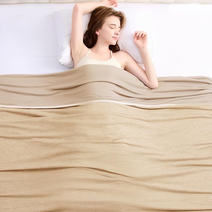 Topcee Cooling Blanket for Night Sweats Absorbs Heat to Keep Adults, Children Cool on Warm Nights, Q-Max 0.5 Cooling Blankets for Hot Sleepers, Ultra-Cool Lightweight Sofa Throw Blanket (50"x70") | Absorbs Heat Cold Summer Blanket for Night Sweats & Me...
