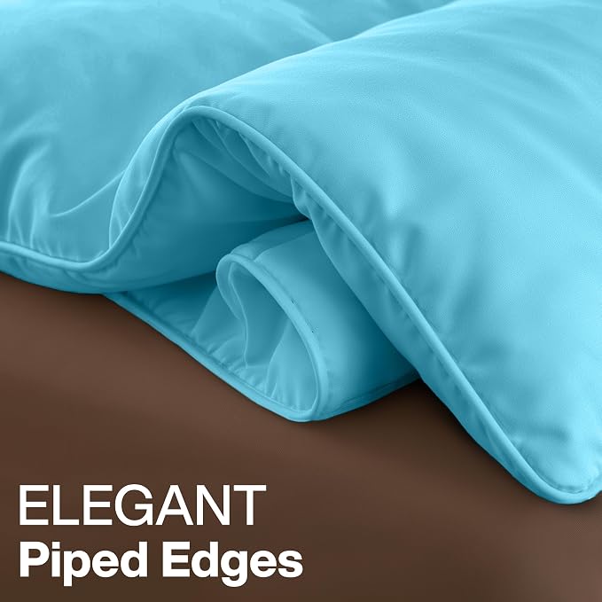 Utopia Bedding Comforter King Size, Duvet Insert, Aqua, 90 x 102 Inches | Soft and Fluffy Down Alternative Bed Comforter, All Season, Breathable, Corner Tabs, Box Stitched, Durable, Machine Washable