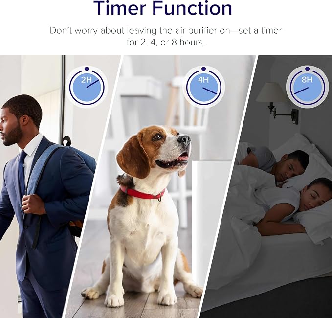 Levoit Air Purifier for Home Bedroom Small Room, Quiet Operation | Washable Pre-Filter for Dander, Smoke, Dust, Pollen, AHAM VERIFIDE, Odor Eliminators, Pet Hair Remover, Vital 100, White