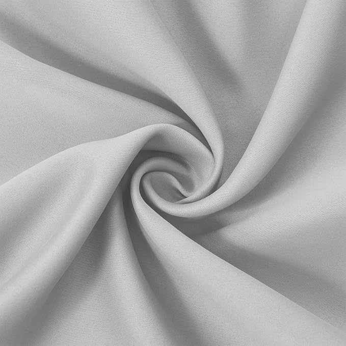 Light Grey Blackout Curtains 52 x 54 Inch Length/Set of 2 Curtain Panels/Thermal Insulated Room Darkening Blackout Curtains for Bedroom