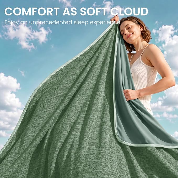 TOPCEE Cooling Blanket(60"x90"Twin Size)for Night Sweats Absorbs Heat to Keep Adults, Children Cool on Warm Nights, Q-Max 0.5 Cooling blankets for Hot Sleepers, Ultra-Cool Lightweight Blanket for Bed | Absorbs Heat Cold Summer Blanket for Night Sweats ...