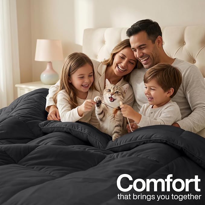Utopia Bedding Duvet Insert, Twin Comforter 64 x 88 Inches, Grey | Cozy All Season Comforter for Kids and Teens, Unisex, Down Alternative Fill, Soft Microfiber Shell, Machine Washable.