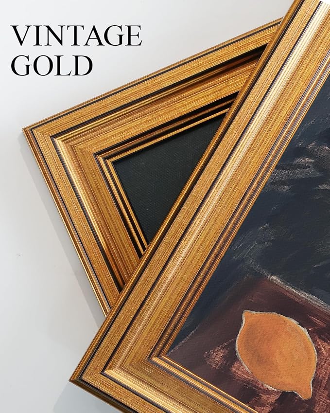 VIYYIEA Vintage Gold Framed Wall Art for Living Room, Hummingbird Canvas Prints Home Decor, Oil Painting Picture, Bedroom Wall Decor Gifts for Friends or Family -【Resting Hummingbird】-(10L x 8W)