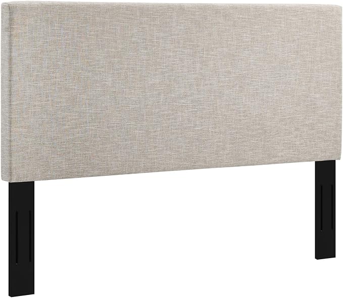 Modway Taylor Full/Queen Upholstered Linen Fabric Headboard, Beige