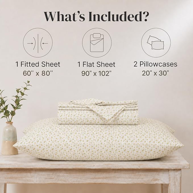 Modern Threads Silky Soft Microfiber and Wrinkle Free Sheets - Luxurious Microfiber Bed Sheets Includes Flat Sheet, Fitted Sheet with Deep Pockets, & Pillowcases Sweet Rose Gold, Queen