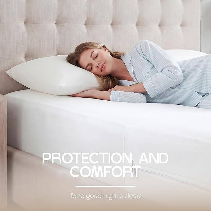 Bulk 10-Pack Full Size Hotel Mattress Encasement 100% Waterproof, 12" Deep | White, Commercial, Resorts, Motels & Institutional Use, Zippered 6-Sided Mattress Protector