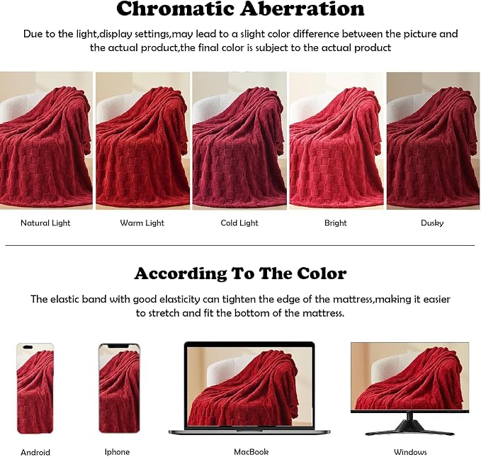 NEWCOSPLAY 3D Checkered Flannel Throw Blanket, Red Checkered, 50"x70" | Super Soft Cute Lightweight Decorative Premium Silky Fleece Blanket for Couch Sofa Bed, Gift for Women Men, All Season Use