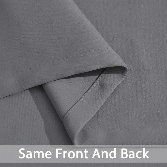 Yakamok Grey Room Darkening Curtains 84 inch Gray Sliding Door Drapes | 1 Extra-wide Panel,W100xL84,Soft Triple-weave,Grommet,Blackout Thermal Insulated Drapes,Privacy,Light Reduction,Patio doors