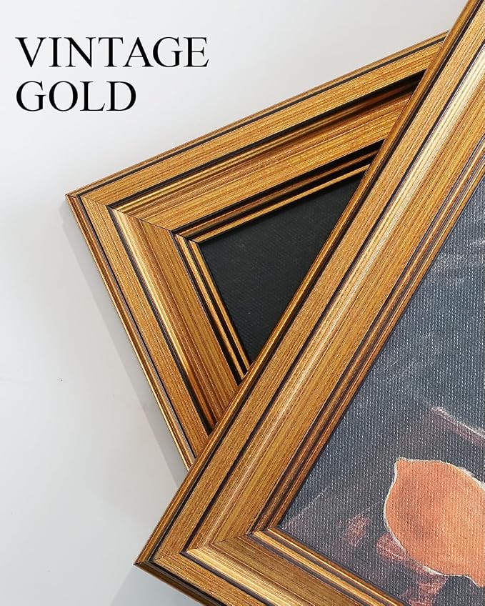 VIYYIEA Vintage Gold Framed Wall Art for Living Room, Maple Leaf Canvas Prints Home Decor, Oil Painting Picture, Bedroom Wall Decor Gifts for Friends or Family -【Maple Leaf Specimen】-(10L x 8W)