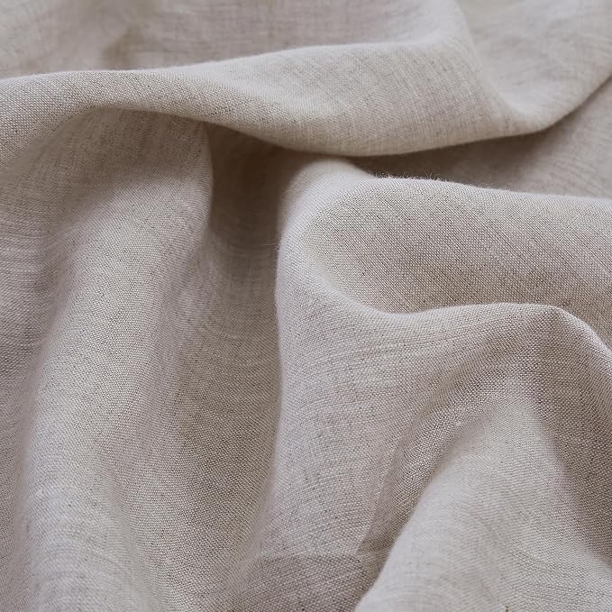 100% Linen Sheets Set King Size, Natural Pure Flax 4 Piece Bed Sets, 16" Deep Pocket, Breathable Cooling Bed Soft Durable Bedding, Machine Washable (Linen,King)