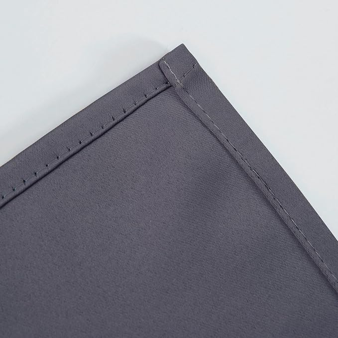 Grey Blackout Curtains 42 x 72 Inch Length/Set of 2 Curtain Panels/Thermal Insulated Room Darkening Blackout Curtains for Bedroom