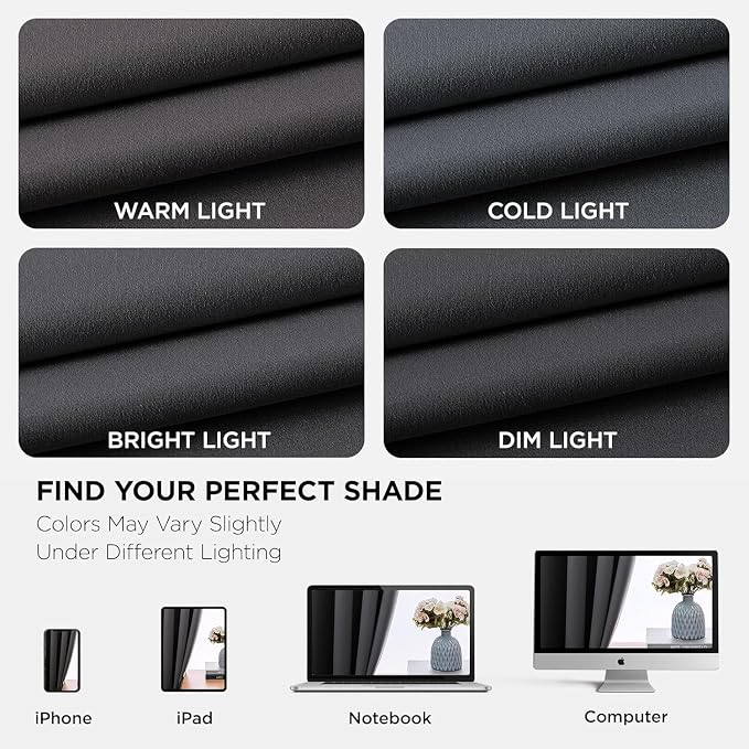 Joydeco Blackout Curtains 108 Inches Long for Bedroom, Thermal Insulated Black Out Curtains 2 Panels Set, Room Darkening Drapes for Living Room Window Rod Pocket Back Tab (W52 x L108 Inch, Dark Grey)