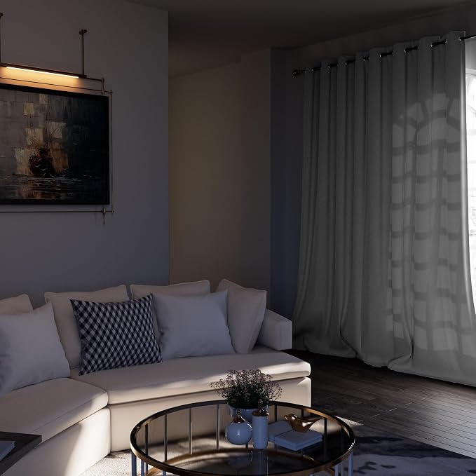 BGment Pure White Room Darkening Curtains 84 Inch for Living Room 2 Panels | Grommet Top, Light-Blocking, Sunblock, Thermal Insulated, Window Drapes for Bedroom, 52x84 Inch