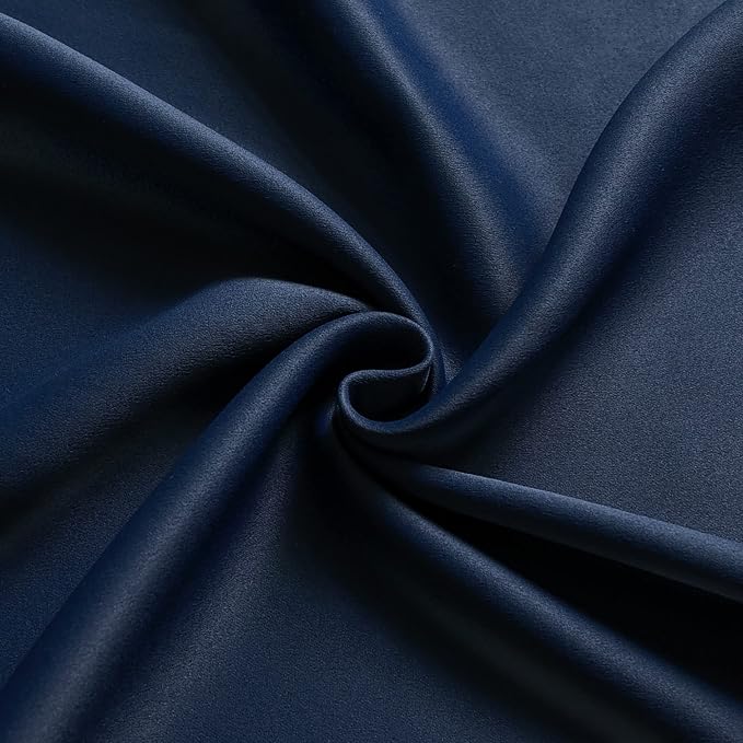 KOUFALL Extra Long 120 Inch 10 FT Curtains 10FT Foot Blackout with Grommets Thermal Insulated Black Out XL Curtains for Living Room 2 Panels Set, Navy Blue