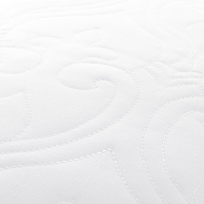 Merit Linens Classic Quilt Coverlet Soft Set in Damask Stitching - Full/Queen White