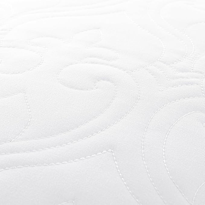 Merit Linens Classic Quilt Coverlet Soft Set in Damask Stitching - King/Cal-King White