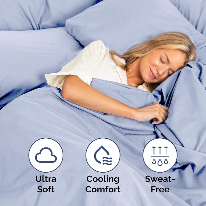 King Size 4 Piece Sheet Set - Soft & Cooling Sheets - Light Dusty Purple | Fits 8 Inch to 16 inch Mattress, Wrinkle Free & Fade Resistant with Deep Pockets, Breathable, Comfy Hotel Luxury Bedding