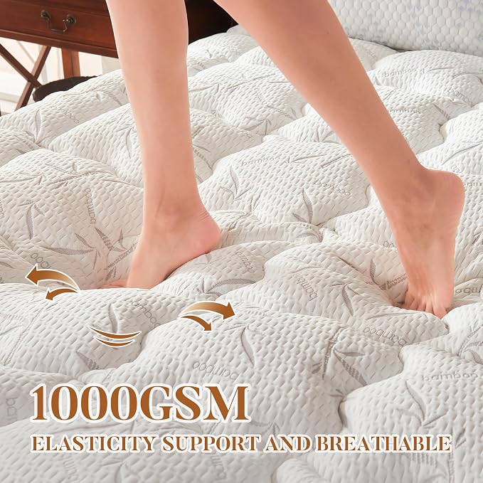 PRIMESOFT Queen Size Mattress Topper, Thick Pillow Top Mattress Pad，Up to 21 Inch Deep Pocket,Soft Breathable Mattress Pad for Back Pain, Waterproof Protector Cover(White)