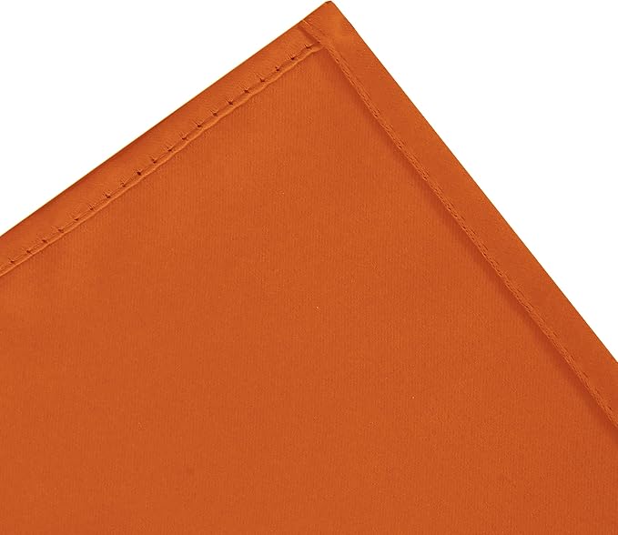 Orange Thermal Blackout Curtains/52 x 72 Inch/Set of 2 Panels Room Darkening Curtains for Bedroom